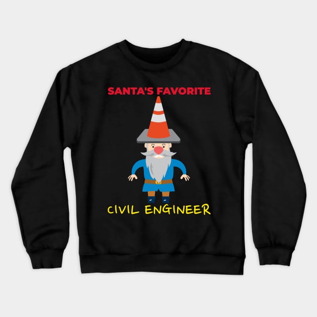 Santa's Favourite Engineer Crewneck Sweatshirt by ForEngineer